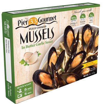 Pier 33 Gourmet Mussels, Butter Garlic