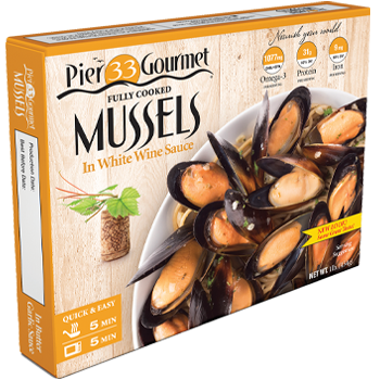 Pier 33 Gourmet Mussels, White Wine